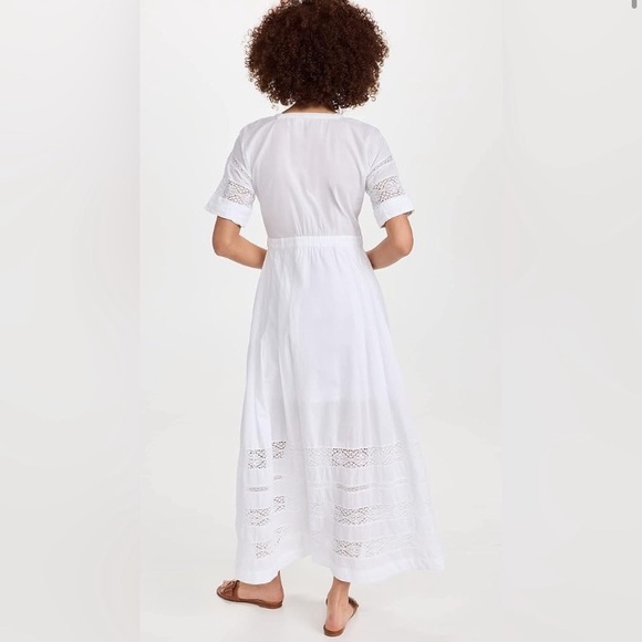 LOVESHACKFANCY Edie Cotton Maxi Dress White S - Picture 3 of 7